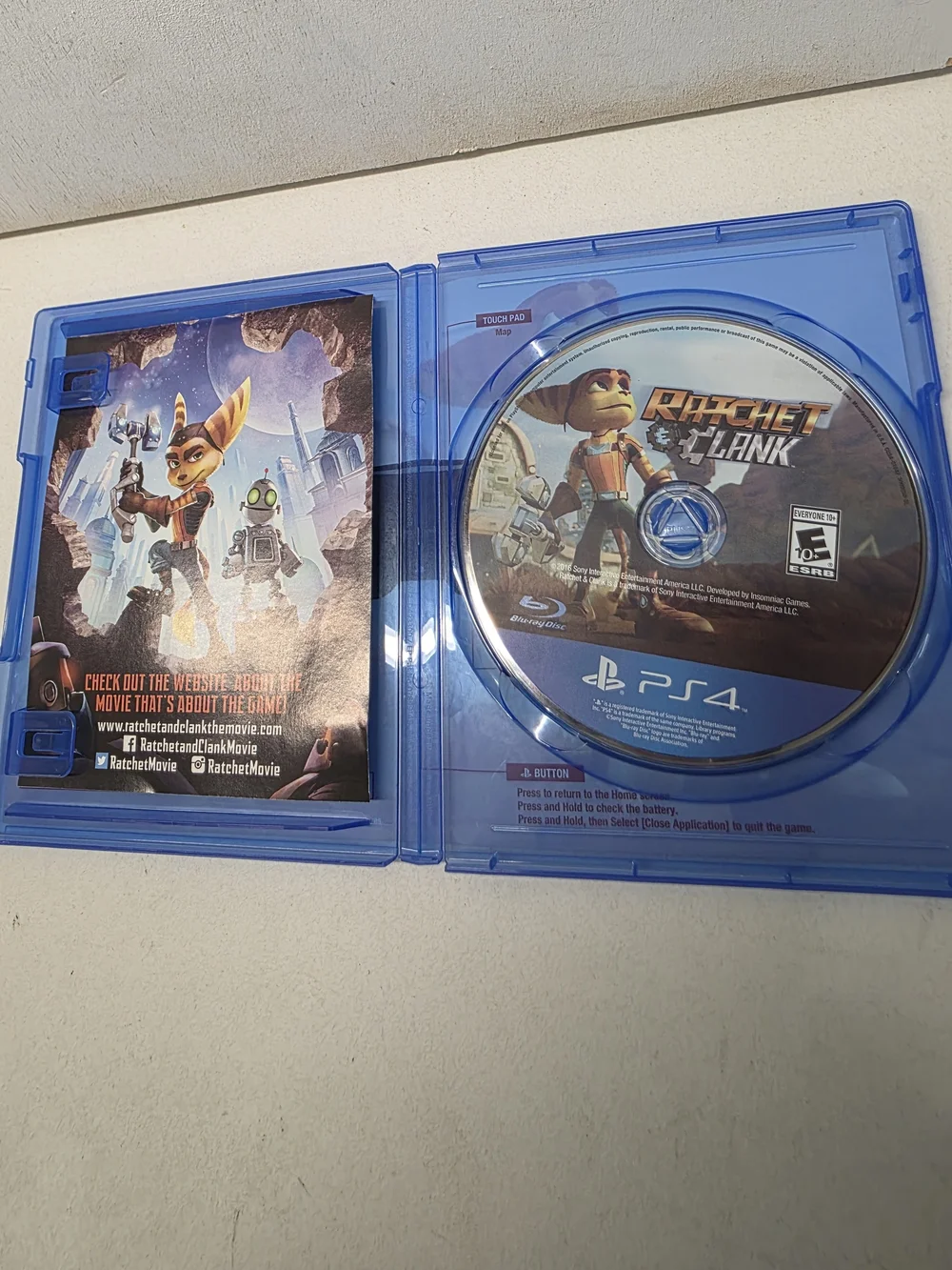 Ratchet & Clank PS4 PlayStation 4 2016 Tested Working w/ Case & Insert